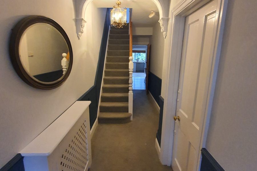 Hallway, Stairs, Landing, Living Room and Reception Area Redecoration.